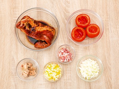 食譜-氣炸豬肋排+鮪魚番茄盅