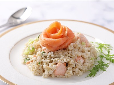 食譜-鮭魚奶香糙米燉飯
