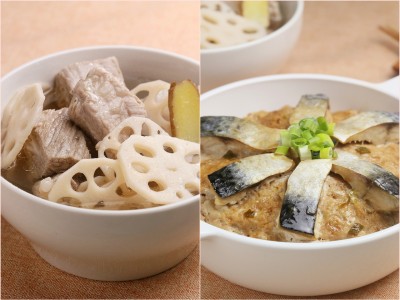 食譜-蓮藕排骨湯+鹹魚豆腐蒸肉(一鍋兩菜)