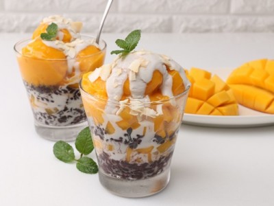 食譜-芒果紫米雪酪