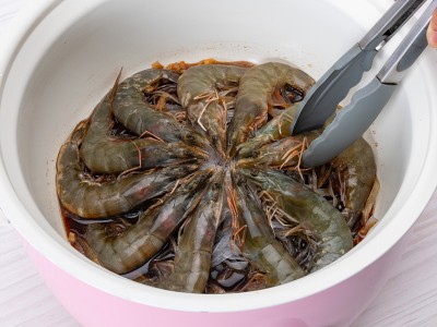 食譜-蒜蓉鮮蝦粉絲煲