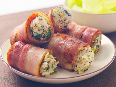 食譜-培根菠菜小飯糰