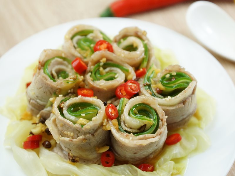 食譜-泰式椒麻白肉捲